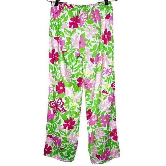 Lilly Pulitzer Bright Floral Butterfly Cotton Pajama Pants Size XS‎ - Picture 2 of 8